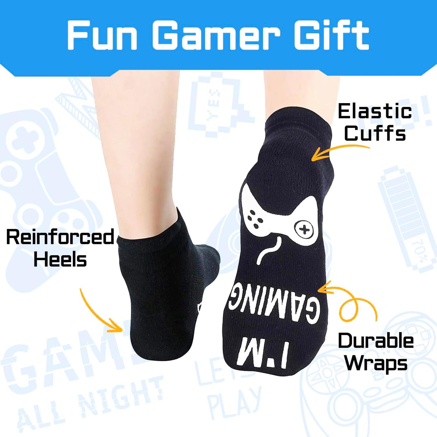 Funny Gaming Gamer Gifts Men Teen Boys, Gamer Video Game Socks