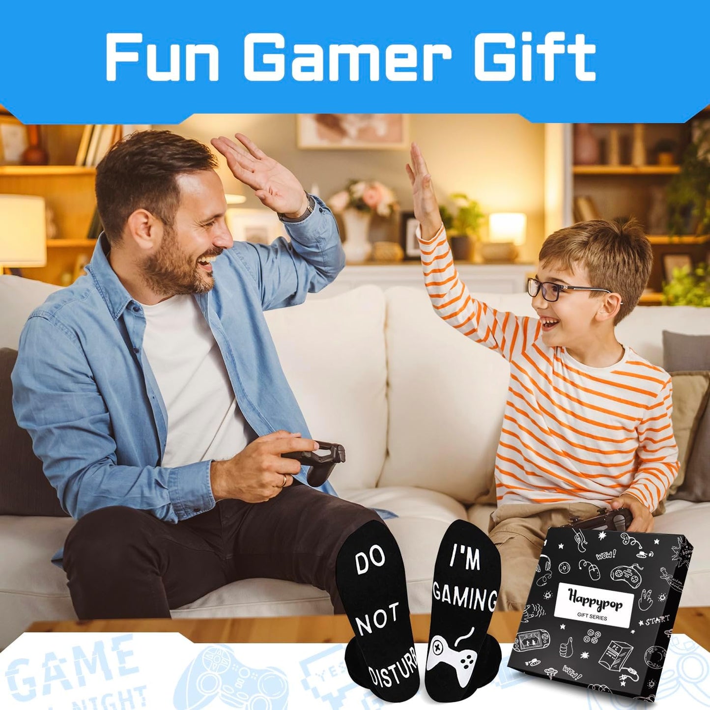 Funny Gaming Gamer Gifts Men Teen Boys, Gamer Video Game Socks