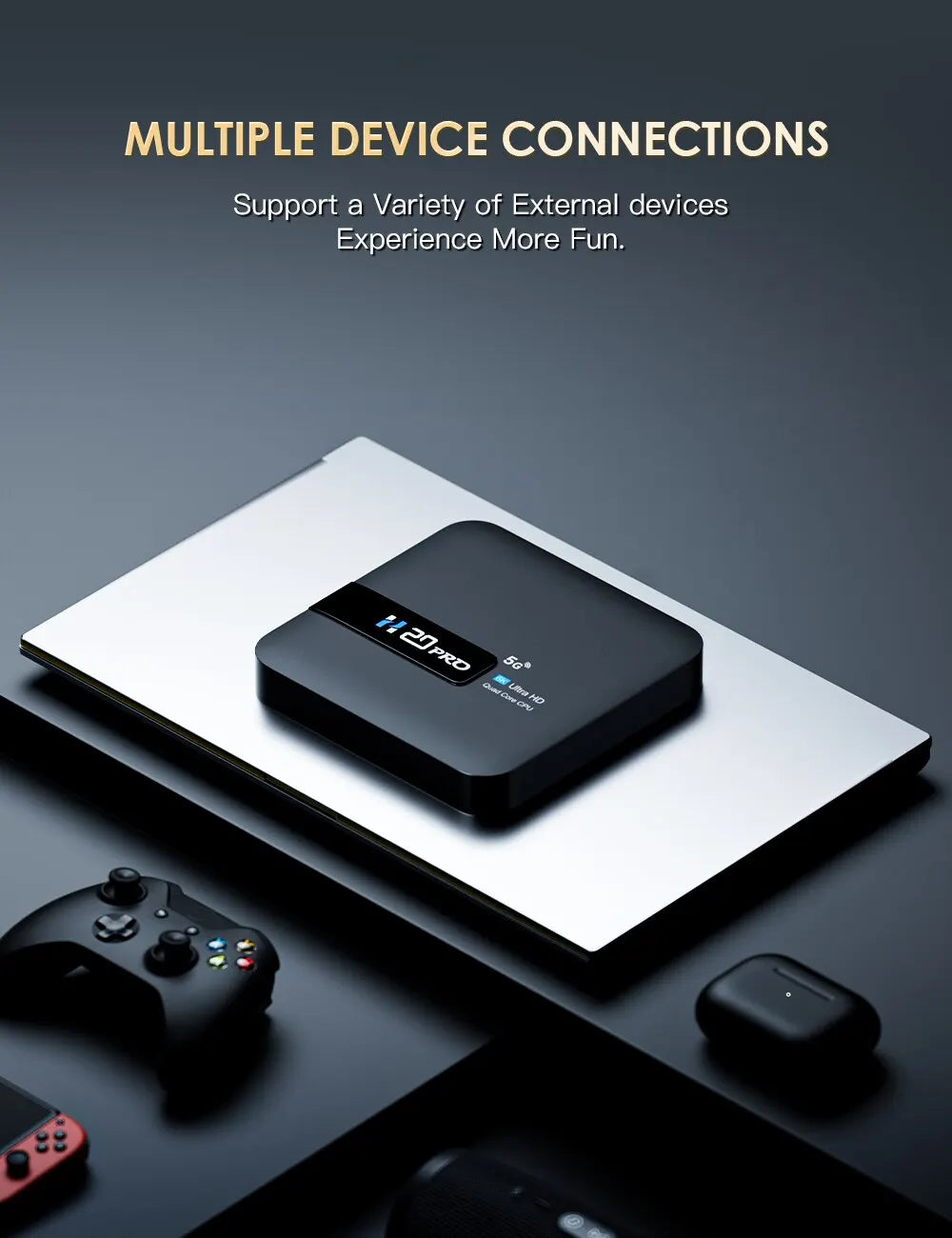 H20PRO Smart TV Box Wifi6 Android 10 6K 4K Media Player