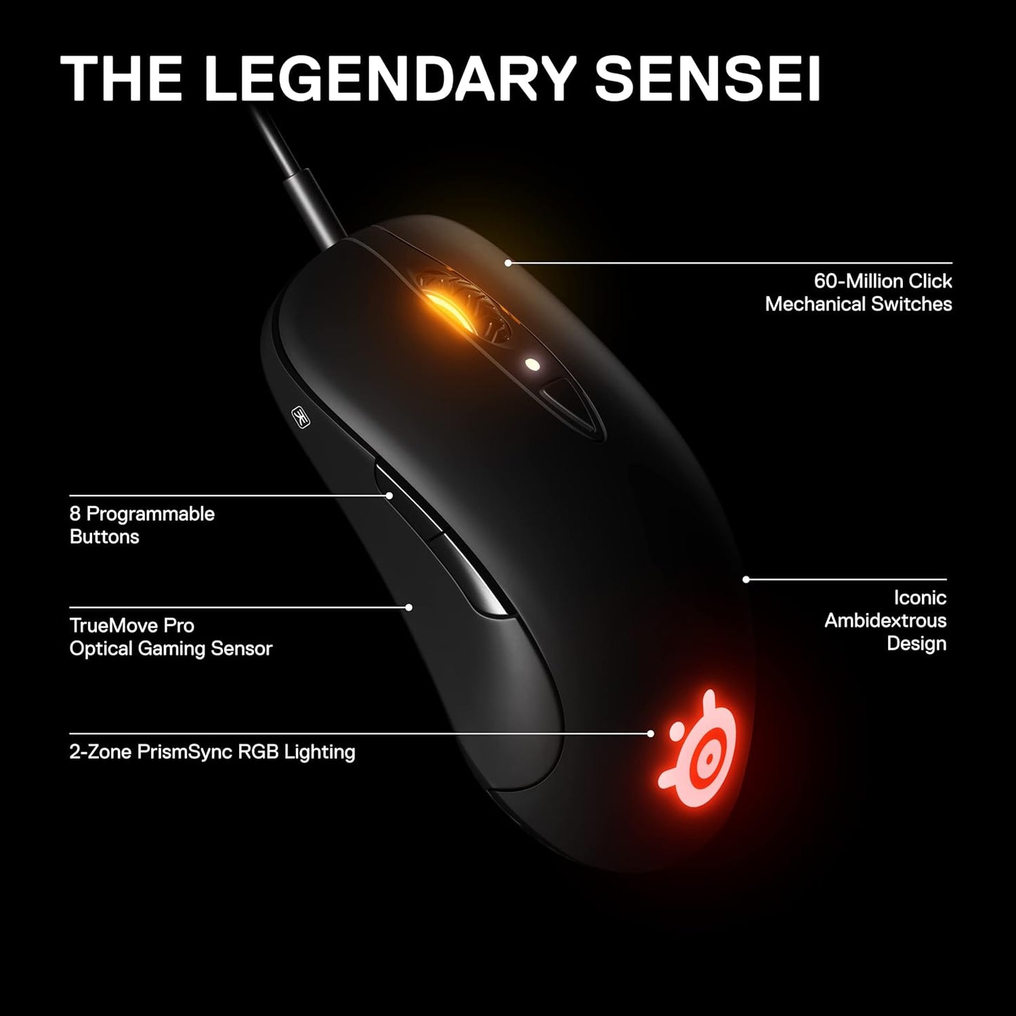 Sensei Ten - Mouse - Optical - 8 Buttons - Wired - USB