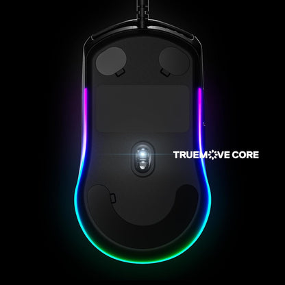 Rival 3 Gaming Mouse - 8,500 CPI Truemove Core Optical Sensor - 6 Programmable Buttons - Split Trigger Buttons - Brilliant Prism RGB Lighting, Ergonomic, Black