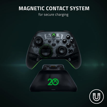Universal Quick Charging Stand for Xbox Series X|S: Magnetic Secure Charging - Perfectly Matches 20Th Anniversary Xbox Wireless Controller - USB Powered (Controller Sold Separately)