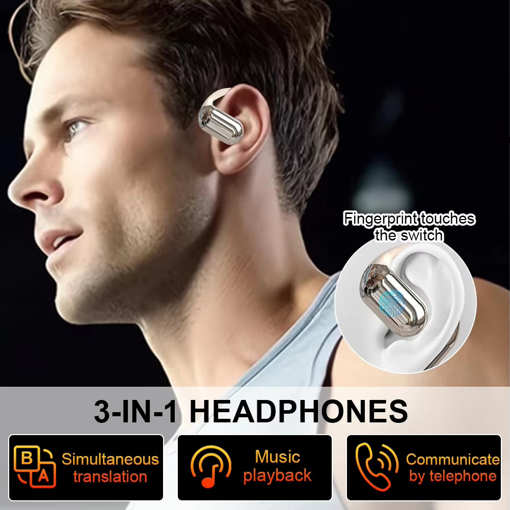 3-In-1 AI Translator Earbuds 144 Languages Noise Cancelling Bluetooth 5.3