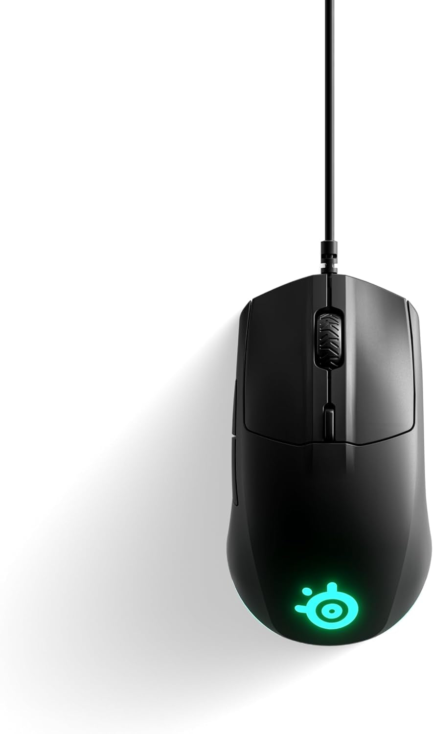Rival 3 Gaming Mouse - 8,500 CPI Truemove Core Optical Sensor - 6 Programmable Buttons - Split Trigger Buttons - Brilliant Prism RGB Lighting, Ergonomic, Black