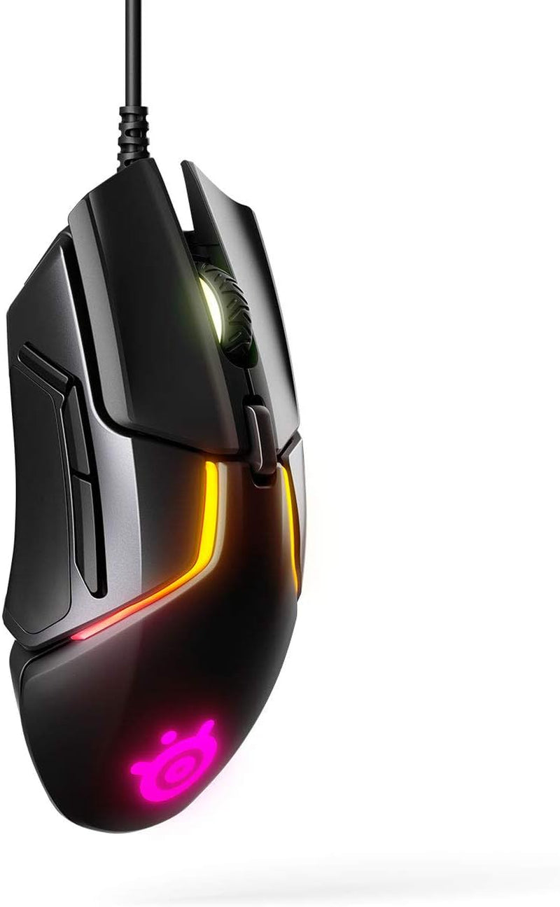 Rival 600 Gaming Mouse - 12,000 CPI Truemove3Plus Dual Optical Sensor - 0.5 Lift-Off Distance - Weight System - RGB Lighting,Black