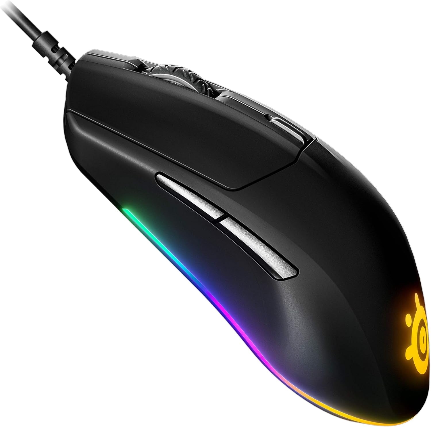 Rival 3 Gaming Mouse - 8,500 CPI Truemove Core Optical Sensor - 6 Programmable Buttons - Split Trigger Buttons - Brilliant Prism RGB Lighting, Ergonomic, Black