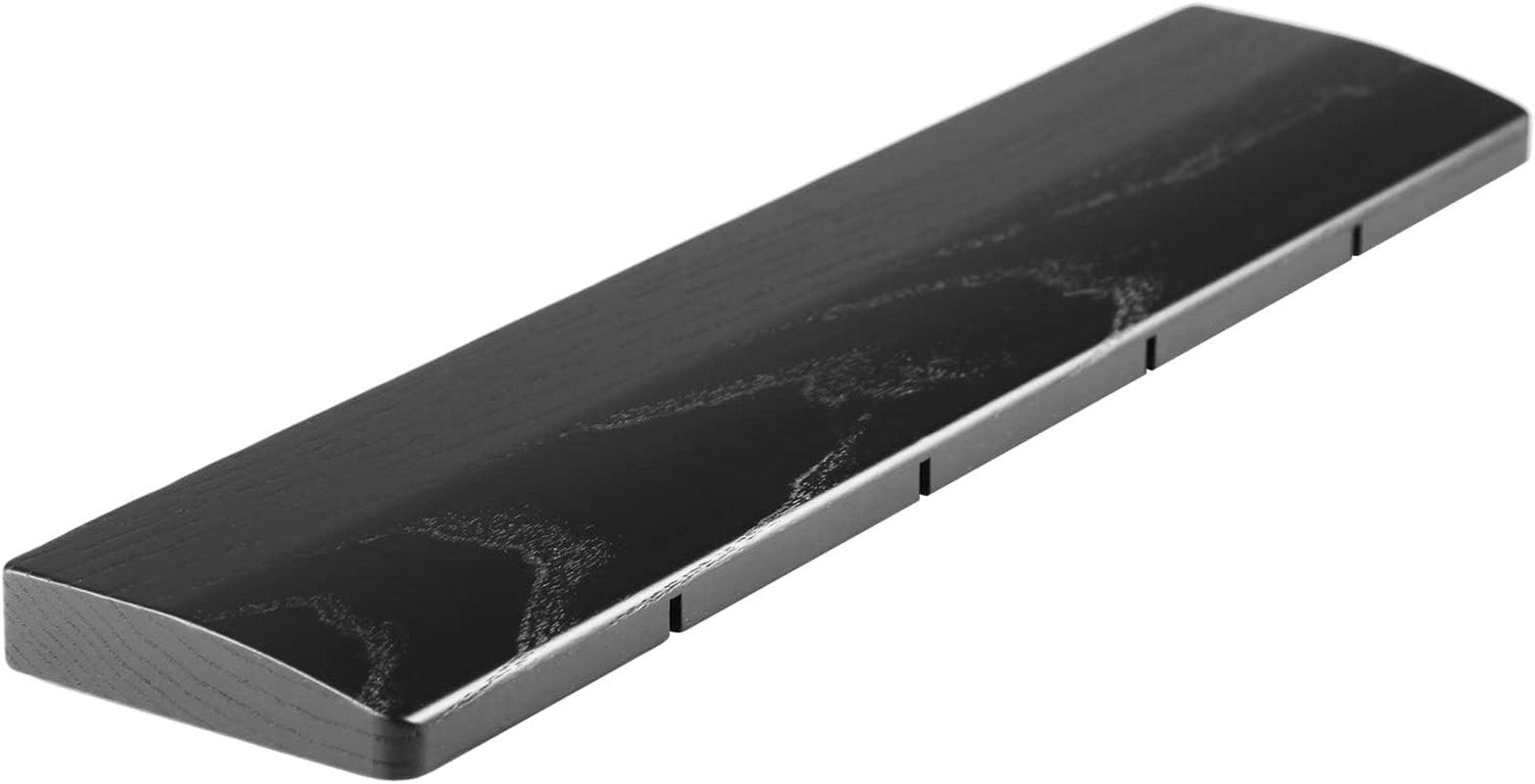 Wooden Wrist Rest with Black Coating, 17.3-Inch Length and 20Mm Thickness for Full-Sized Keyboard, Ergonomic Design Palm Rest for Mechanical Keyboard, Stain Resistant (Large, Black Coating)