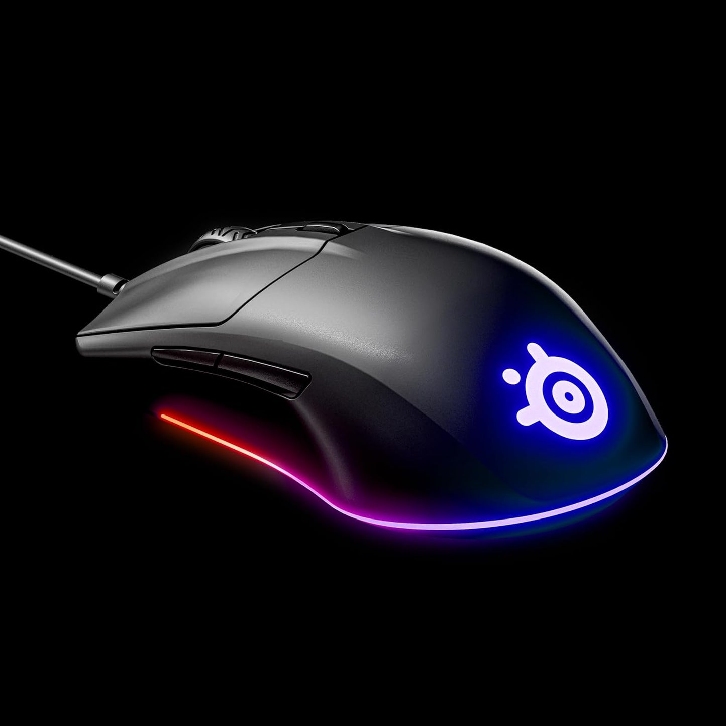 Rival 3 Gaming Mouse - 8,500 CPI Truemove Core Optical Sensor - 6 Programmable Buttons - Split Trigger Buttons - Brilliant Prism RGB Lighting, Ergonomic, Black