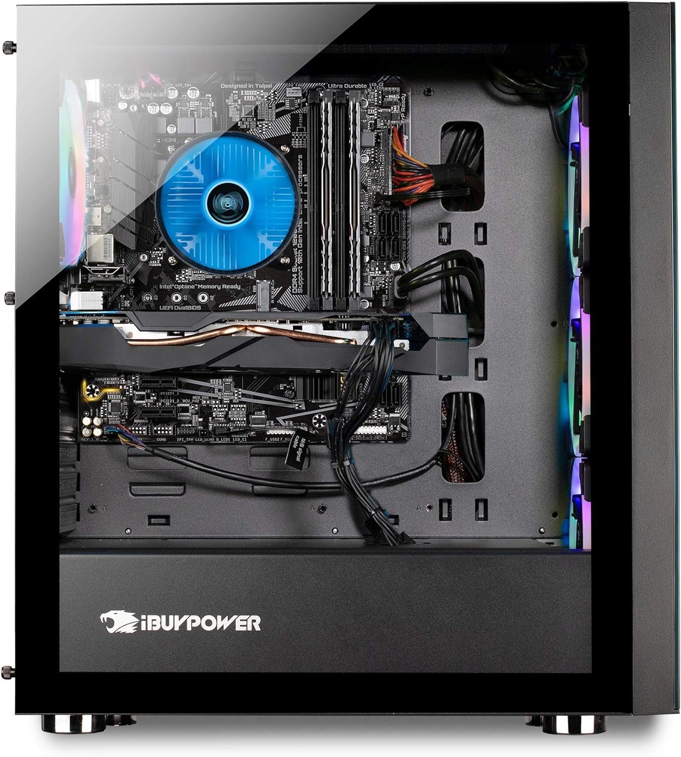 Gaming PC Computer Desktop Element MR 9320 (Intel I7-10700F 2.9Ghz, NVIDIA GTX 1660 Ti 6GB, 16GB DDR4 RAM, 240GB SSD, 1TB HDD, Wi-Fi Ready, Windows 10 Home), Black